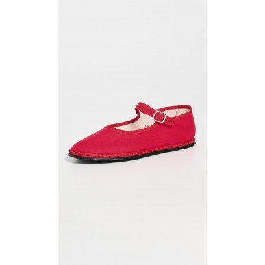 Women's Classic Linen Mary Jane Vulcano Flats Women's Classic Linen Mary Jane Vulcano Flats