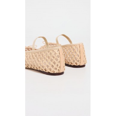 Women's Soft Ballet Caramel/Clear Flats Women's Soft Ballet Caramel/Clear Flats